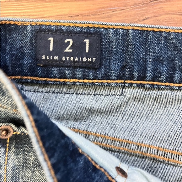 Lucky Brand Jeans Mens 30x30 Blue Denim 121 Slim Straight Leg Stretch Dark Wash - Picture 4 of 7